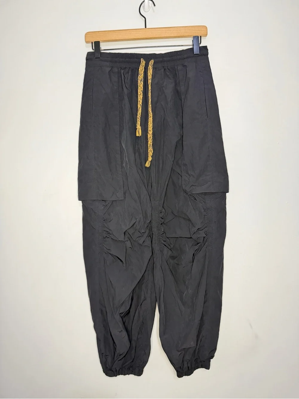Free People Cool in Cargo Black Jogger Drawstring Track Pants size xsmall